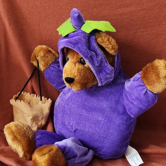 Blueberry Sugar Plum Bear with Basket Plush 11" - Picture 5 of 5